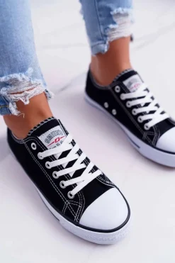 Trampki Damskie Niskie Smith's Czarno Białe