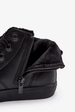 Trampki Damskie Ocieplane Na Suwak Czarne Big Star MM274020