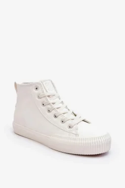 Trampki Damskie Ocieplane Na Suwak Białe Big Star MM274017