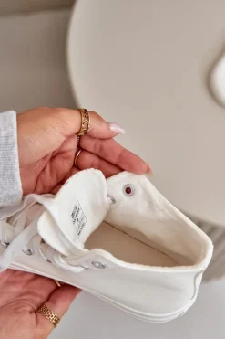 Trampki Damskie Ocieplane Z Eko Skóry Białe Big Star OO274932