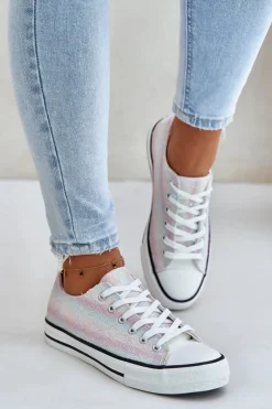 Trampki Damskie Ozdobione Cekinami Multikolor Nolrina