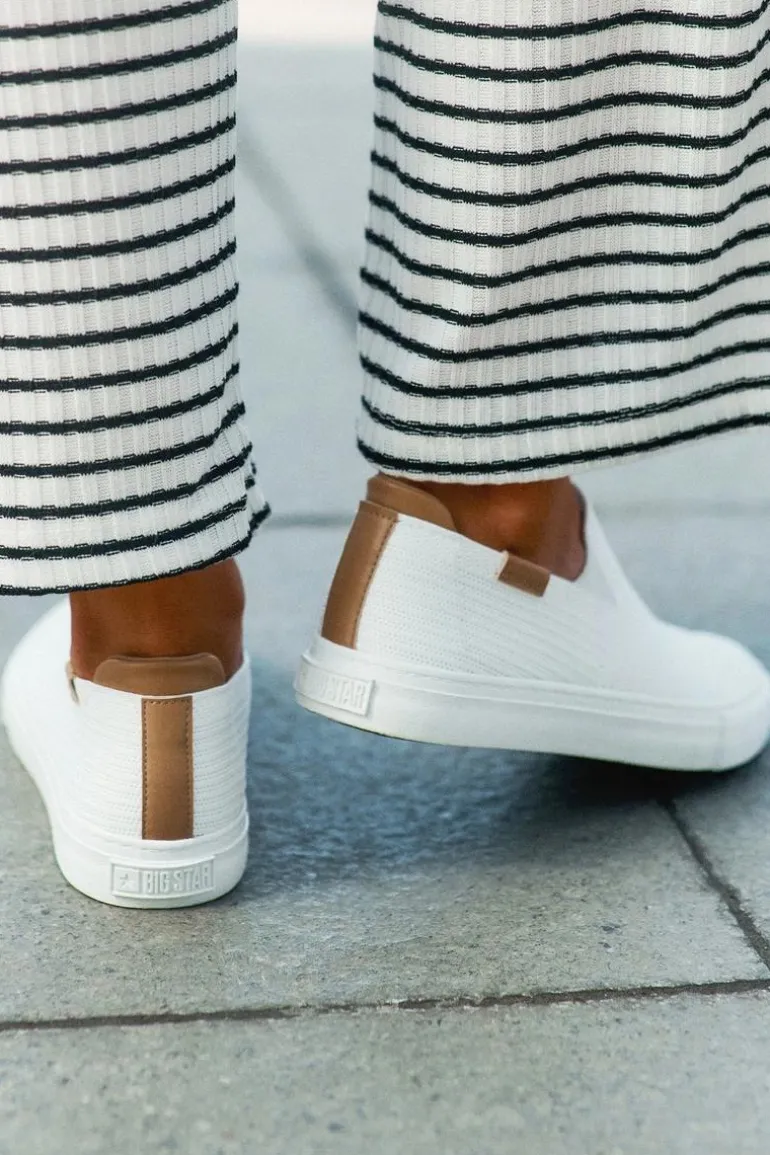 Trampki Damskie Slip-On Big Star RR274717 Białe