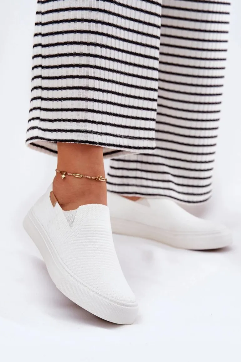 Trampki Damskie Slip-On Big Star RR274717 Białe