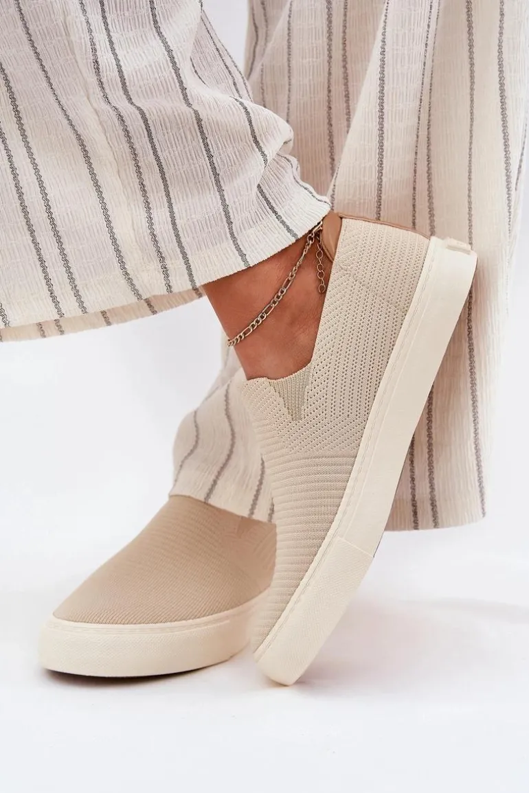 Trampki Damskie Slip-On Big Star RR274721 Beżowe