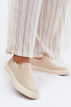 Trampki Damskie Slip-On Big Star RR274721 Beżowe