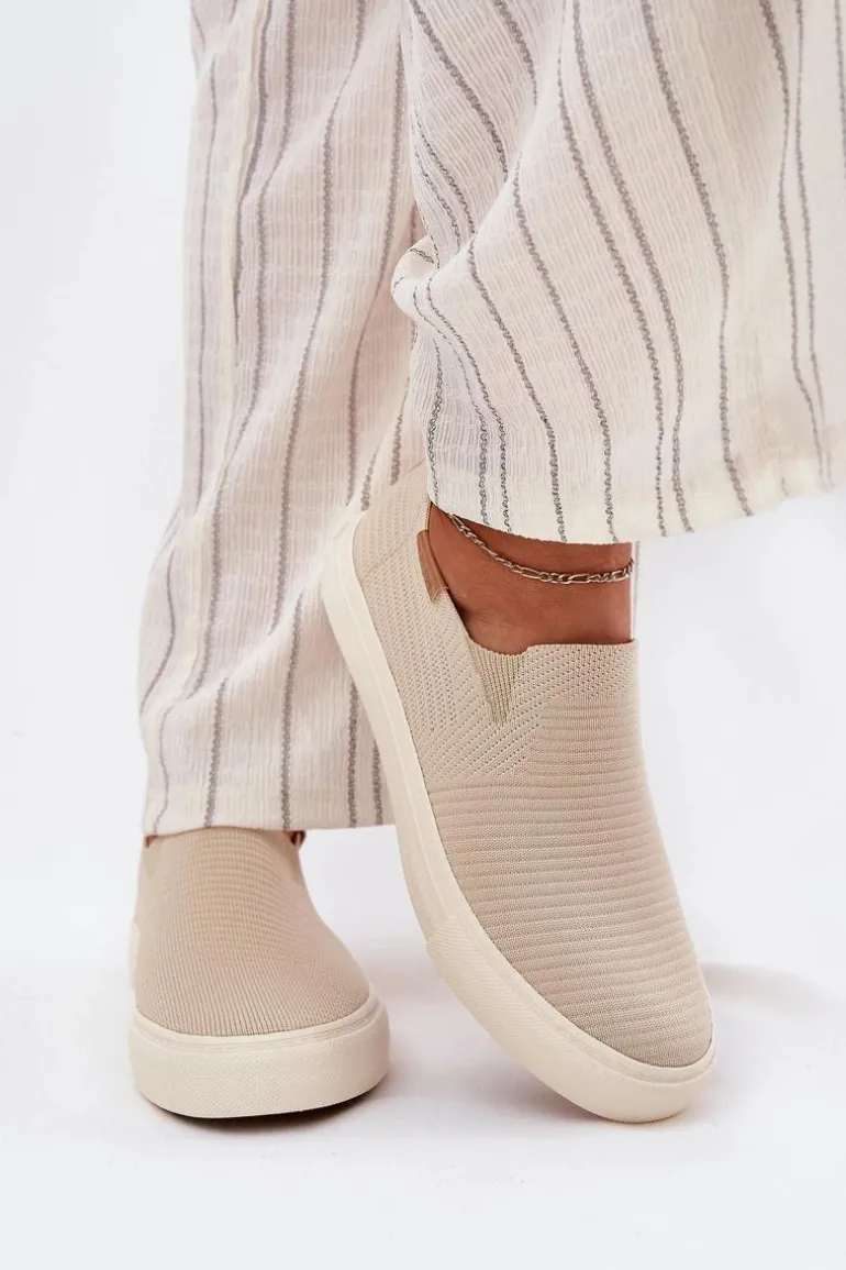 Trampki Damskie Slip-On Big Star RR274721 Beżowe