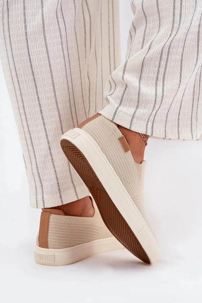 Trampki Damskie Slip-On Big Star RR274721 Beżowe