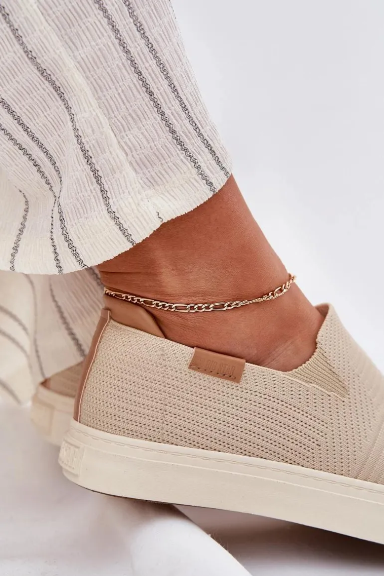 Trampki Damskie Slip-On Big Star RR274721 Beżowe