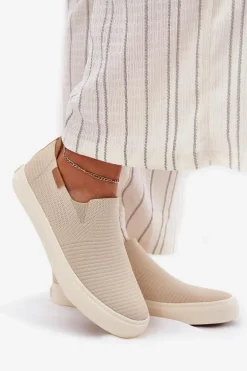 Trampki Damskie Slip-On Big Star RR274721 Beżowe