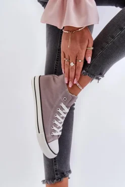 Trampki Damskie Szare Socerio