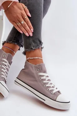 Trampki Damskie Szare Socerio