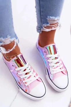 Trampki Damskie Transparentne Różowe Miltown