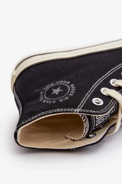 Trampki Damskie Wysokie Big Star NN274283 Czarne