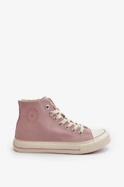 Trampki Damskie Wysokie Big Star NN274277 Różowe