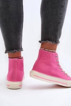 Trampki Damskie Wysokie Big Star NN274282 Różowe