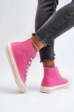 Trampki Damskie Wysokie Big Star NN274282 Różowe