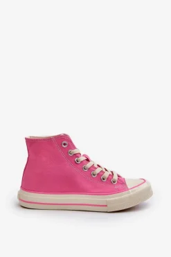 Trampki Damskie Wysokie Big Star NN274282 Różowe