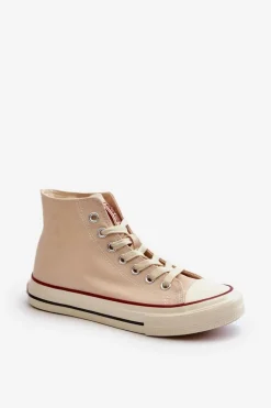 Trampki Damskie Wysokie Big Star NN274278 Beżowe