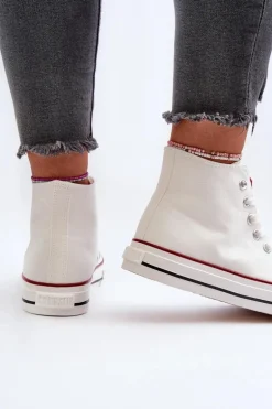 Trampki Damskie Wysokie Big Star NN274276 Białe