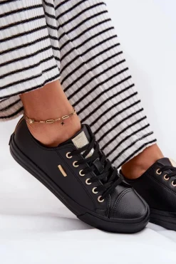 Trampki Damskie Z Eko Skóry Big Star RR274749 Czarne