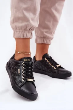 Trampki Damskie Z Eko Skóry Big Star RR274323 Czarne