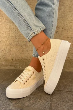 Trampki Damskie Z Koronką Lee Cooper LCW-25-31-3440L Beżowe