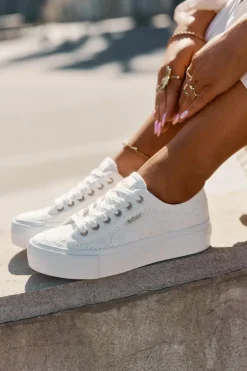 Trampki Damskie Z Koronką Lee Cooper LCW-25-31-3438L Białe