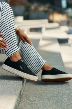Trampki Damskie Z Plecionką Lee Cooper LCW-25-44-3216 Czarne