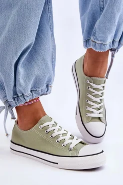 Trampki Klasyczne Niskie Damskie Jasnozielone Vegas