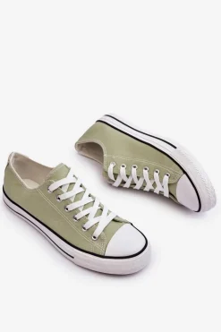 Trampki Klasyczne Niskie Damskie Jasnozielone Vegas