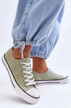 Trampki Klasyczne Niskie Damskie Jasnozielone Vegas