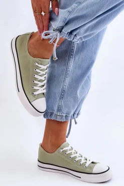 Trampki Klasyczne Niskie Damskie Jasnozielone Vegas