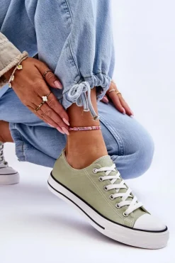 Trampki Klasyczne Niskie Damskie Jasnozielone Vegas