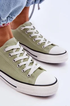 Trampki Klasyczne Niskie Damskie Jasnozielone Vegas