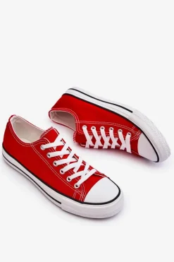 Trampki Klasyczne Niskie Damskie Czerwone Vegas