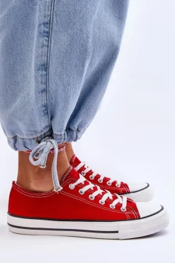 Trampki Klasyczne Niskie Damskie Czerwone Vegas