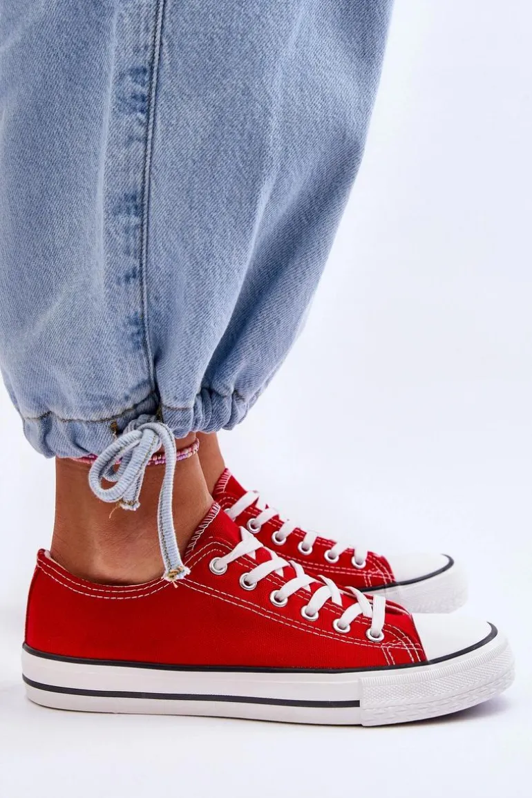 Trampki Klasyczne Niskie Damskie Czerwone Vegas