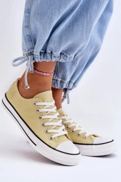 Trampki Klasyczne Niskie Damskie Żółte Vegas