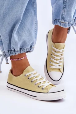 Trampki Klasyczne Niskie Damskie Żółte Vegas