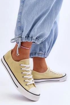 Trampki Klasyczne Niskie Damskie Żółte Vegas