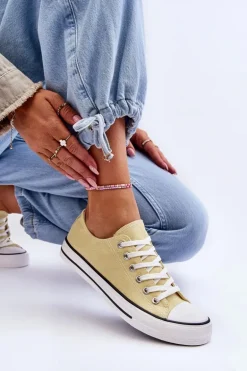 Trampki Klasyczne Niskie Damskie Żółte Vegas