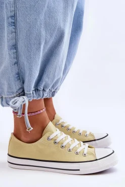 Trampki Klasyczne Niskie Damskie Żółte Vegas