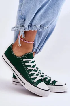 Trampki Klasyczne Niskie Damskie Zielone Vegas