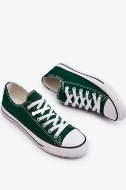 Trampki Klasyczne Niskie Damskie Zielone Vegas