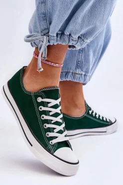 Trampki Klasyczne Niskie Damskie Zielone Vegas