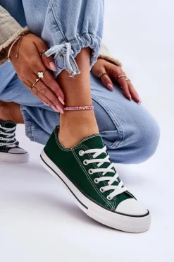 Trampki Klasyczne Niskie Damskie Zielone Vegas