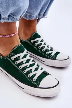 Trampki Klasyczne Niskie Damskie Zielone Vegas
