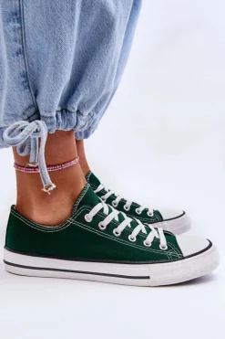 Trampki Klasyczne Niskie Damskie Zielone Vegas