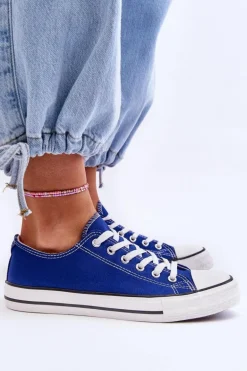 Trampki Klasyczne Niskie Damskie Niebieskie Vegas