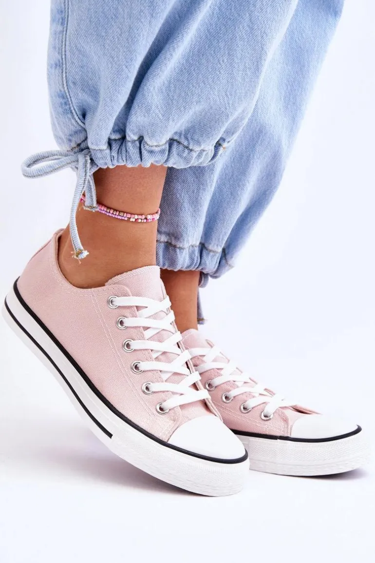 Trampki Klasyczne Niskie Damskie Jasnoróżowe Vegas